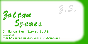 zoltan szemes business card