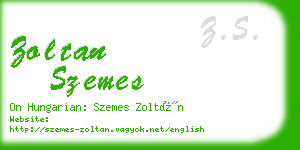 zoltan szemes business card